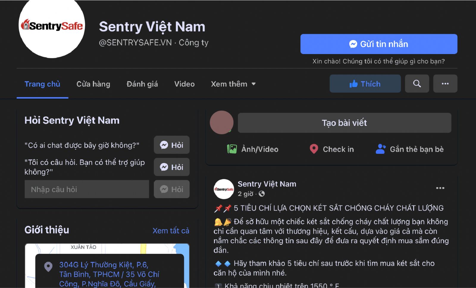 két sắt chống cháy chính hãng sentry việt nam